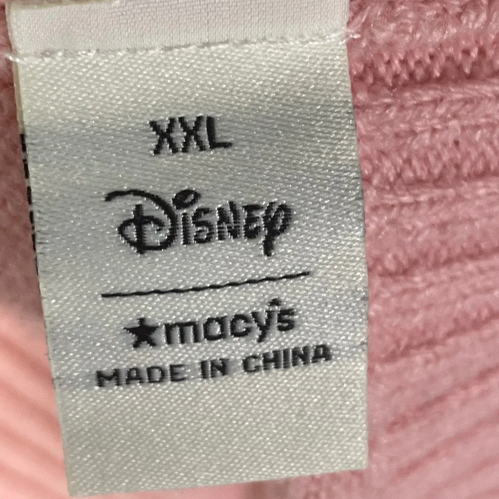 Disney Macy's Minnie Mouse Sweater XXL Pink Varsity M Pullover Womens 2024